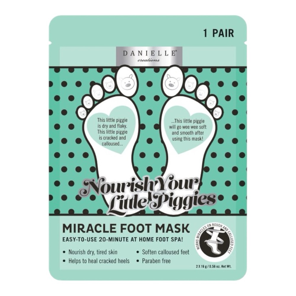 DANIELLE CREATIONS MIRACLE FOOT MASK 1 PAIR - BRAND NEW